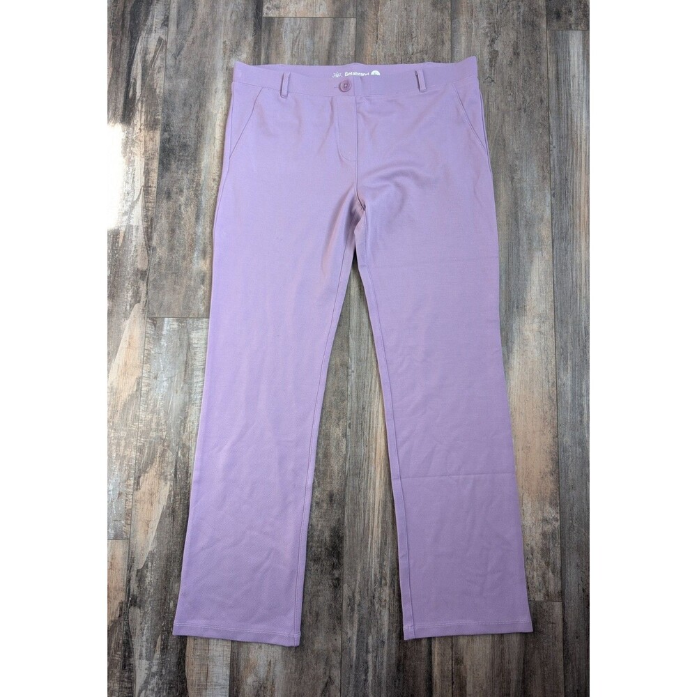 Betabrand W0076-VTW Lavender Purple Straight Leg Classic Dress Yoga Pants XLP